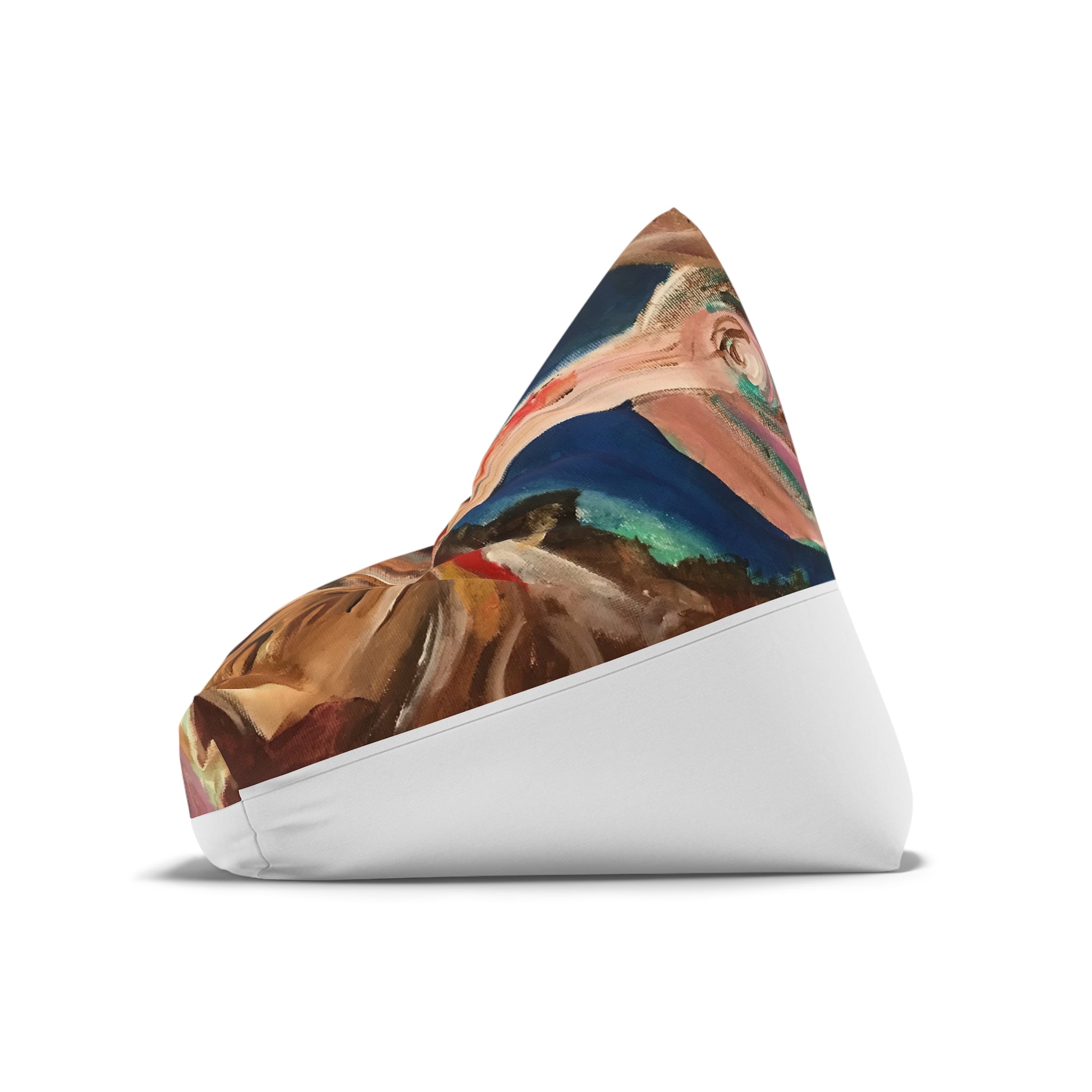 Artistic Bean Bag Chair Cover - Colorful Abstract Design for Cozy Living Spaces