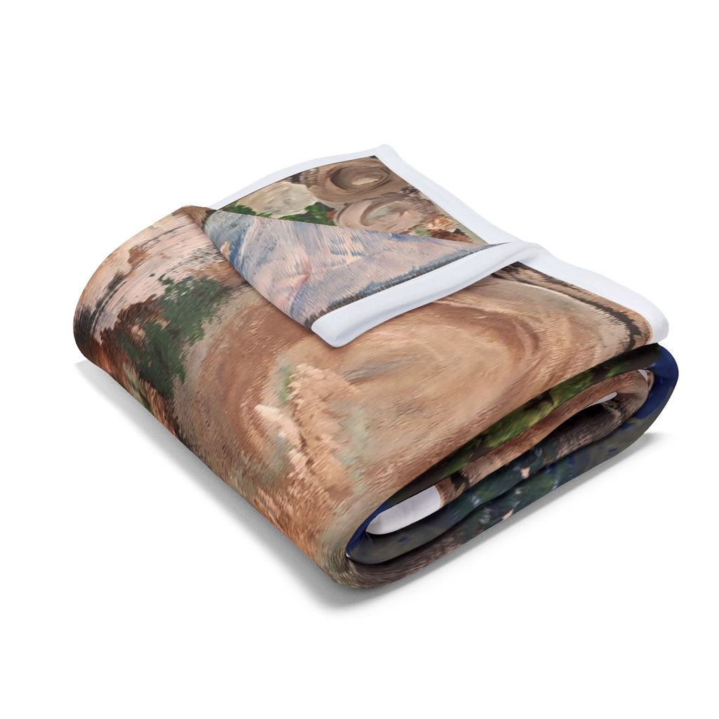 Nature-Inspired Arctic Fleece Blanket for Cozy Living