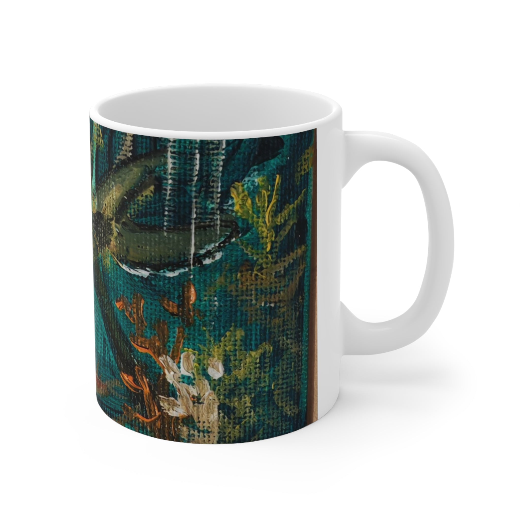 Artistic Ceramic Coffee Cups - 11oz & 15oz Fish Design