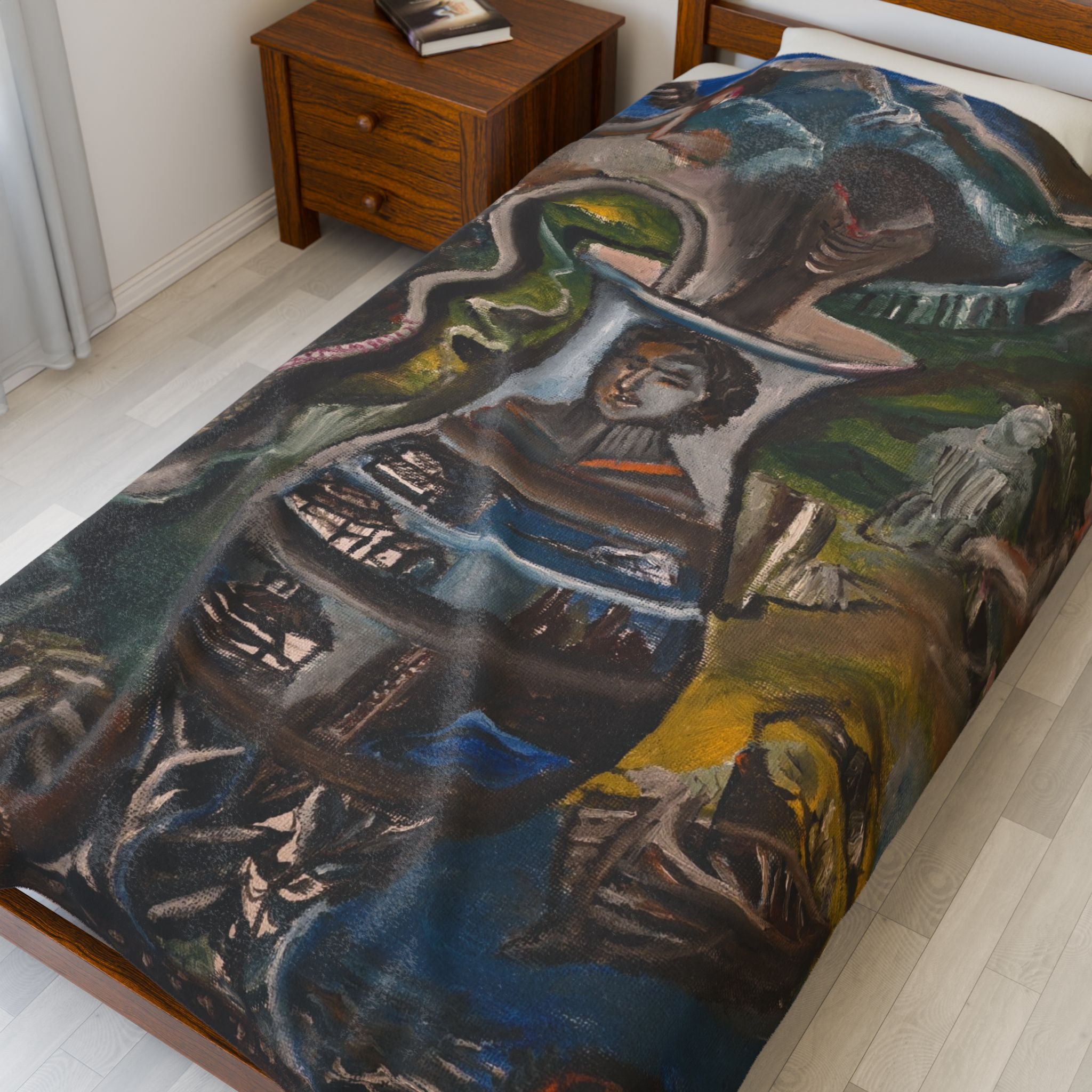 Velveteen Plush Blanket — Surreal Vessel Art Throw Blanket