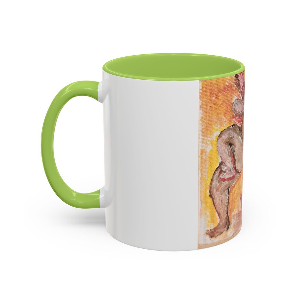 Artistic Cherub Accent Coffee Mug – Vintage Romantic Painting Design (11/15oz)
