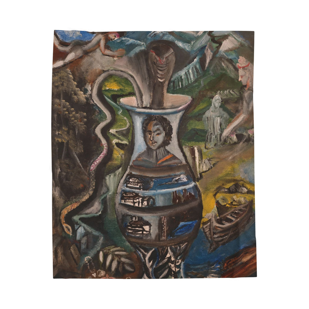 Velveteen Plush Blanket — Surreal Vessel Art Throw Blanket