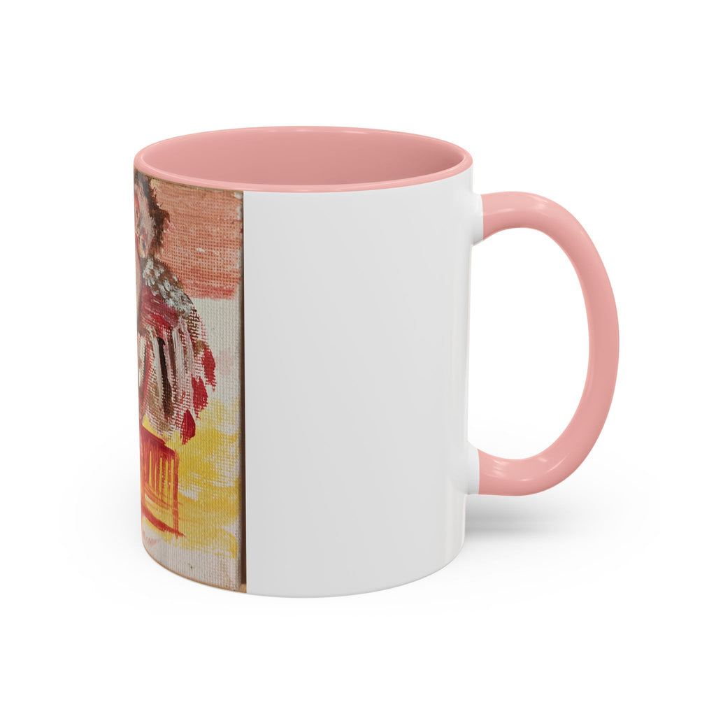 Artistic Cherub Accent Coffee Mug – Vintage Romantic Painting Design (11/15oz)