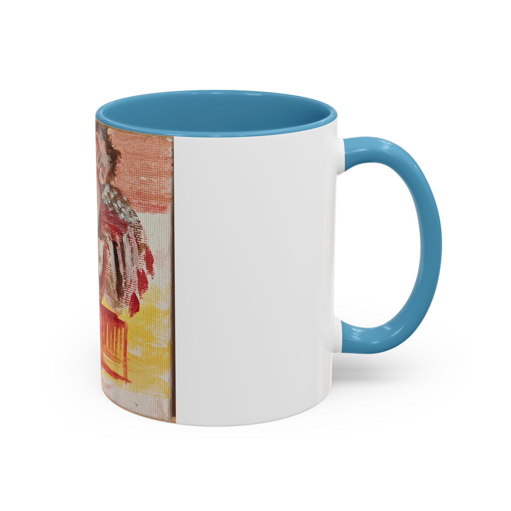 Artistic Cherub Accent Coffee Mug – Vintage Romantic Painting Design (11/15oz)