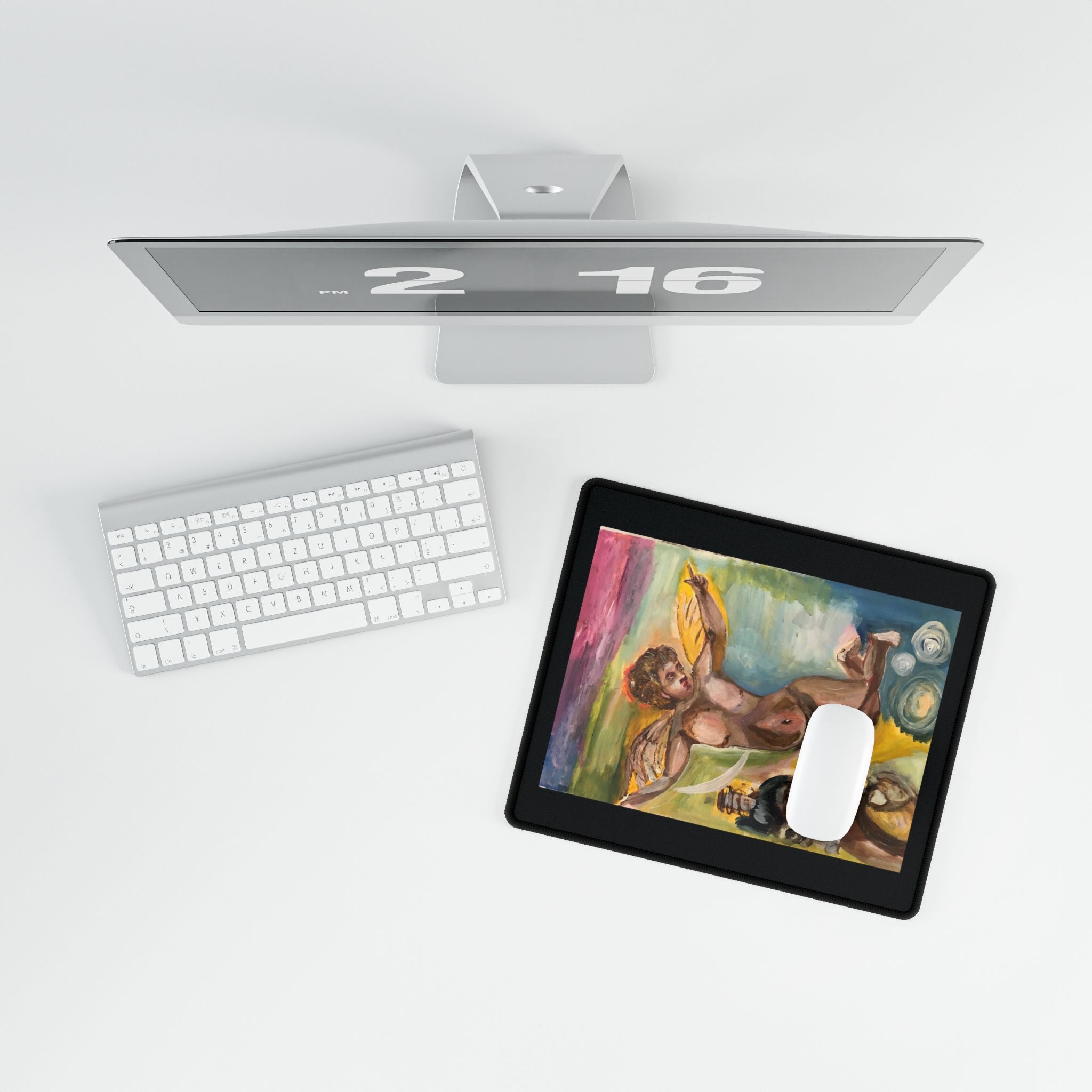 Artistic Desk Mat with Vibrant Abstract Design