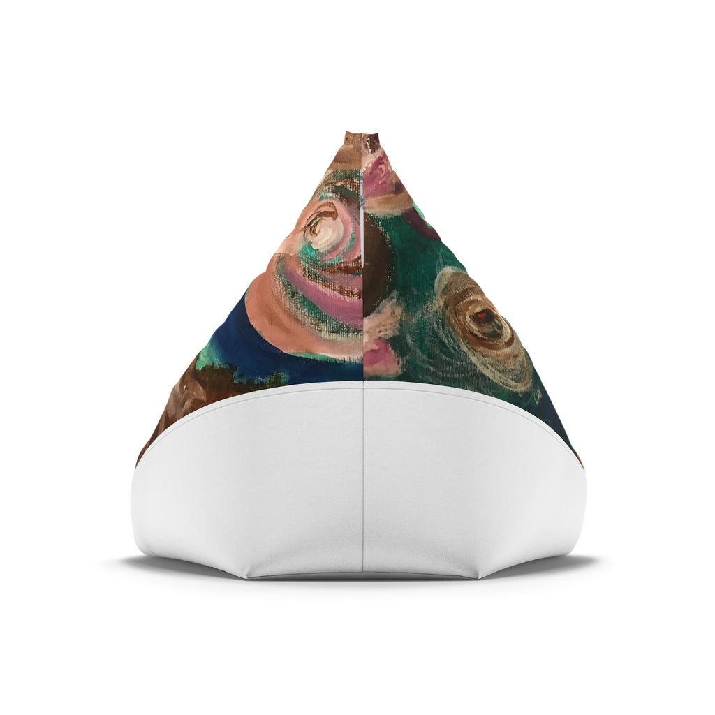 Artistic Bean Bag Chair Cover - Colorful Abstract Design for Cozy Living Spaces