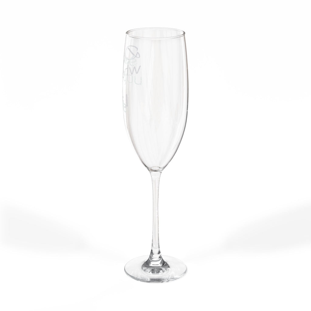 Champagne Glass — Engraved "Drink What You Like" 8 oz Flute