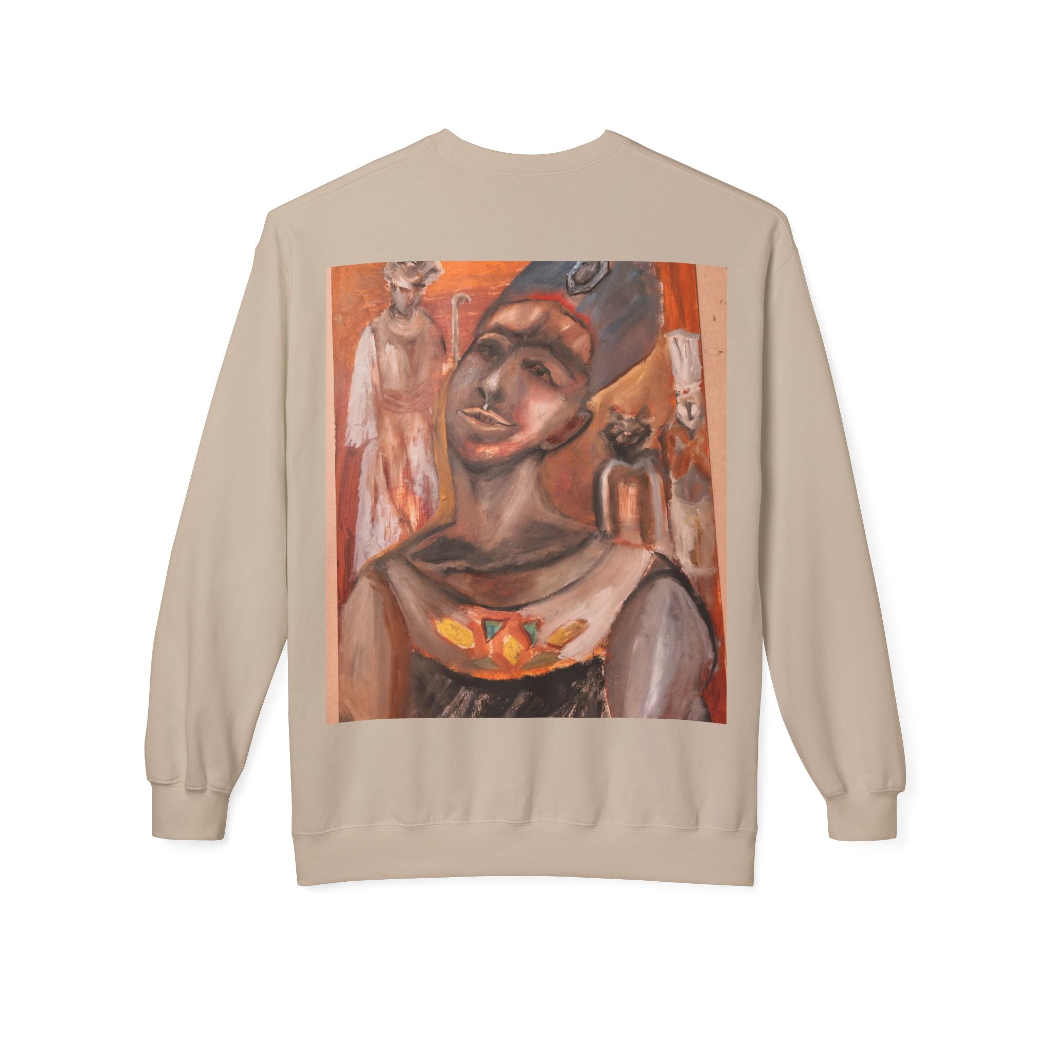 Artistic Fleece Sweatshirt with Unique Graphic Design