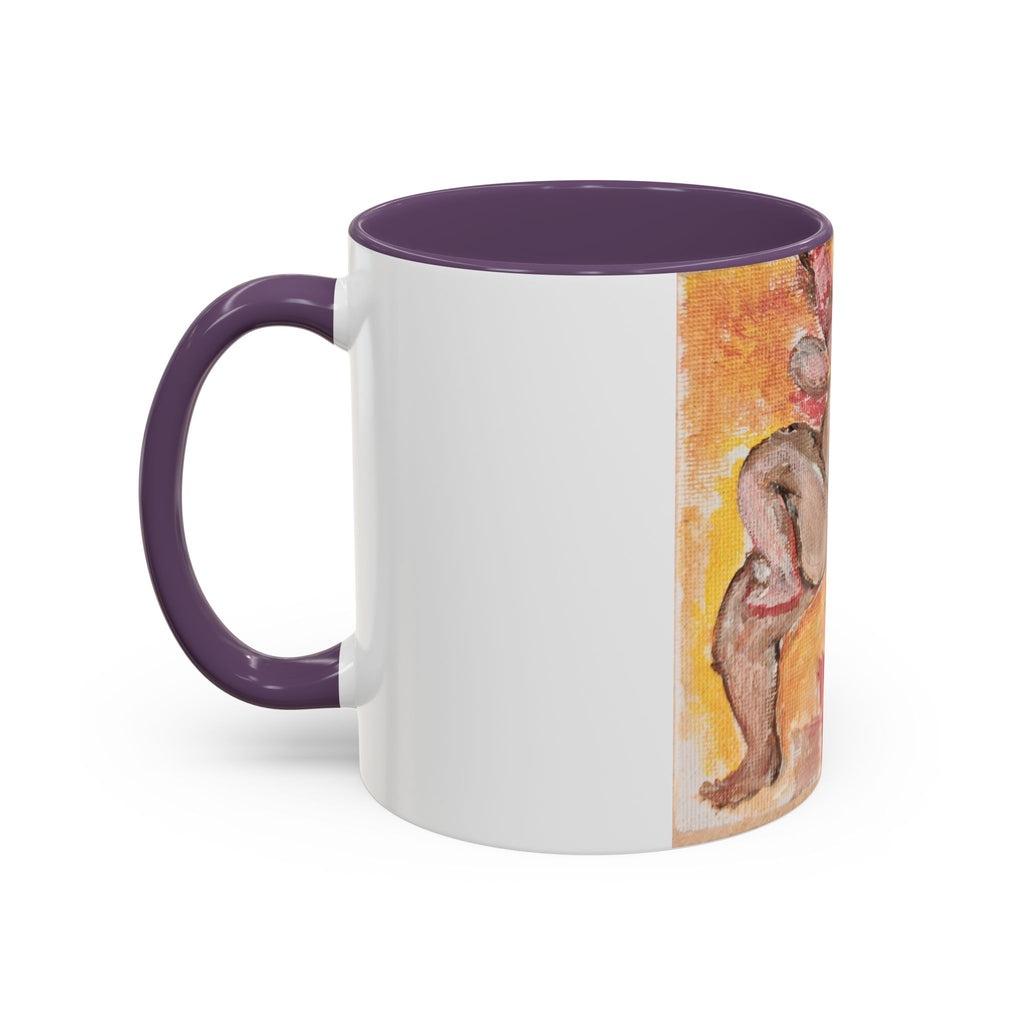 Artistic Cherub Accent Coffee Mug – Vintage Romantic Painting Design (11/15oz)