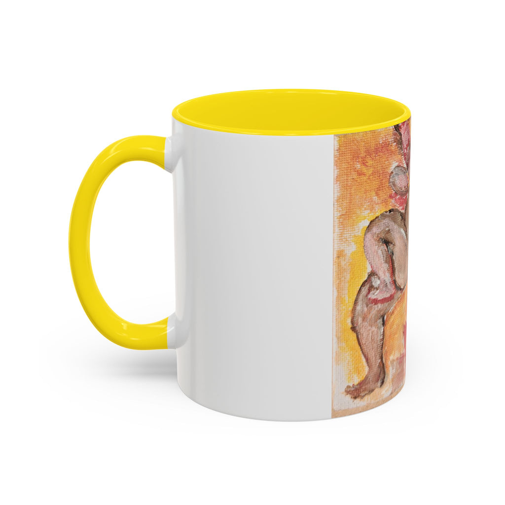 Artistic Cherub Accent Coffee Mug – Vintage Romantic Painting Design (11/15oz)