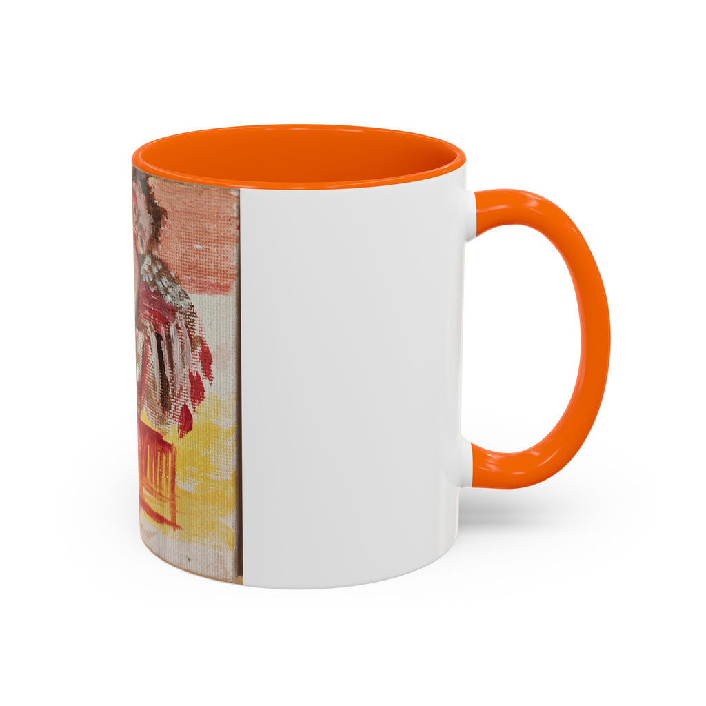 Artistic Cherub Accent Coffee Mug – Vintage Romantic Painting Design (11/15oz)