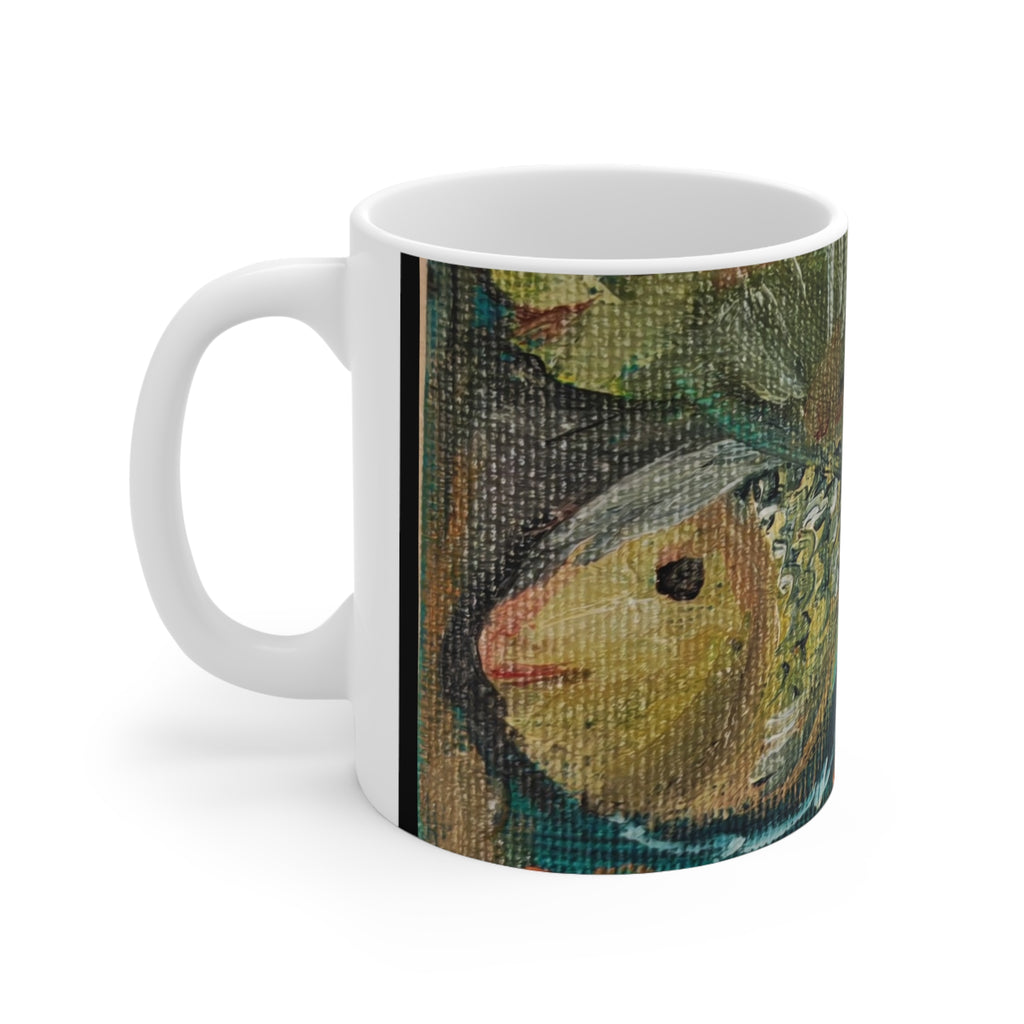 Artistic Ceramic Coffee Cups - 11oz & 15oz Fish Design