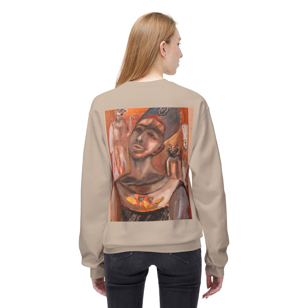 Artistic Fleece Sweatshirt with Unique Graphic Design