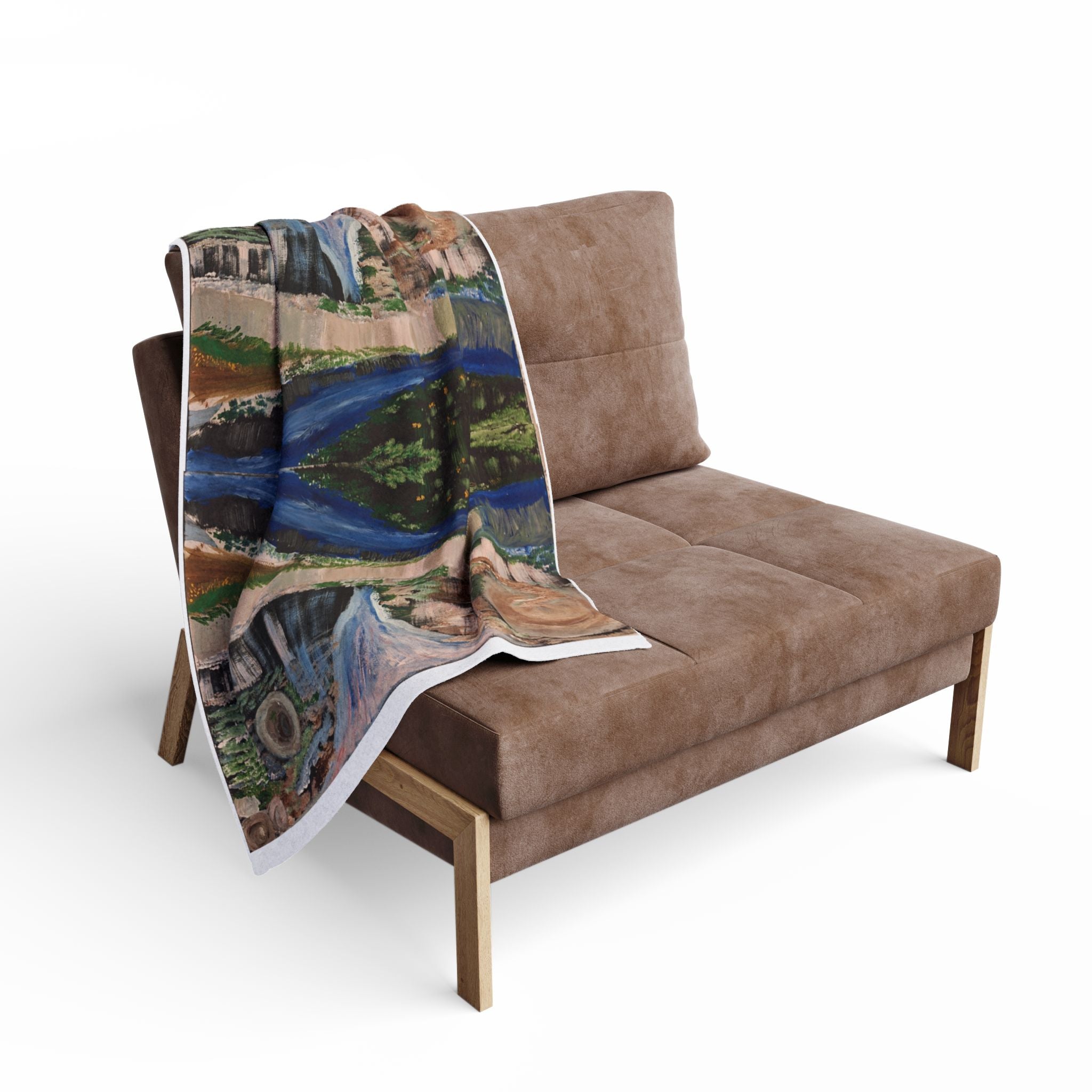 Nature-Inspired Arctic Fleece Blanket for Cozy Living