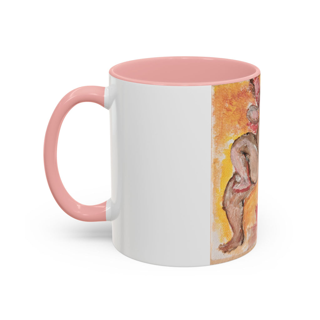 Artistic Cherub Accent Coffee Mug – Vintage Romantic Painting Design (11/15oz)