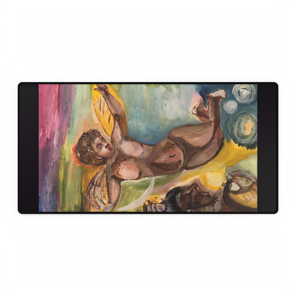 Artistic Desk Mat with Vibrant Abstract Design