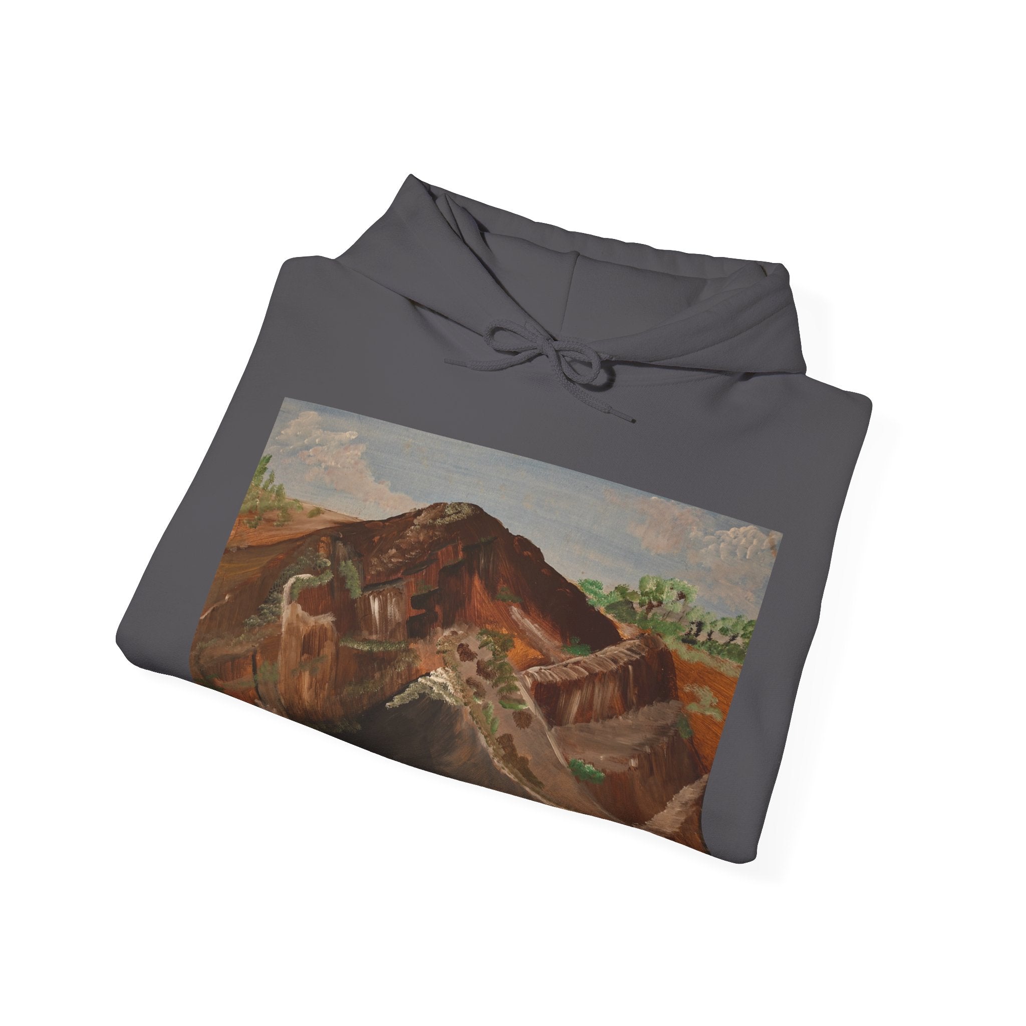 Mountain Landscape Artistic Hoodie - Cozy Unisex Sweatshirt