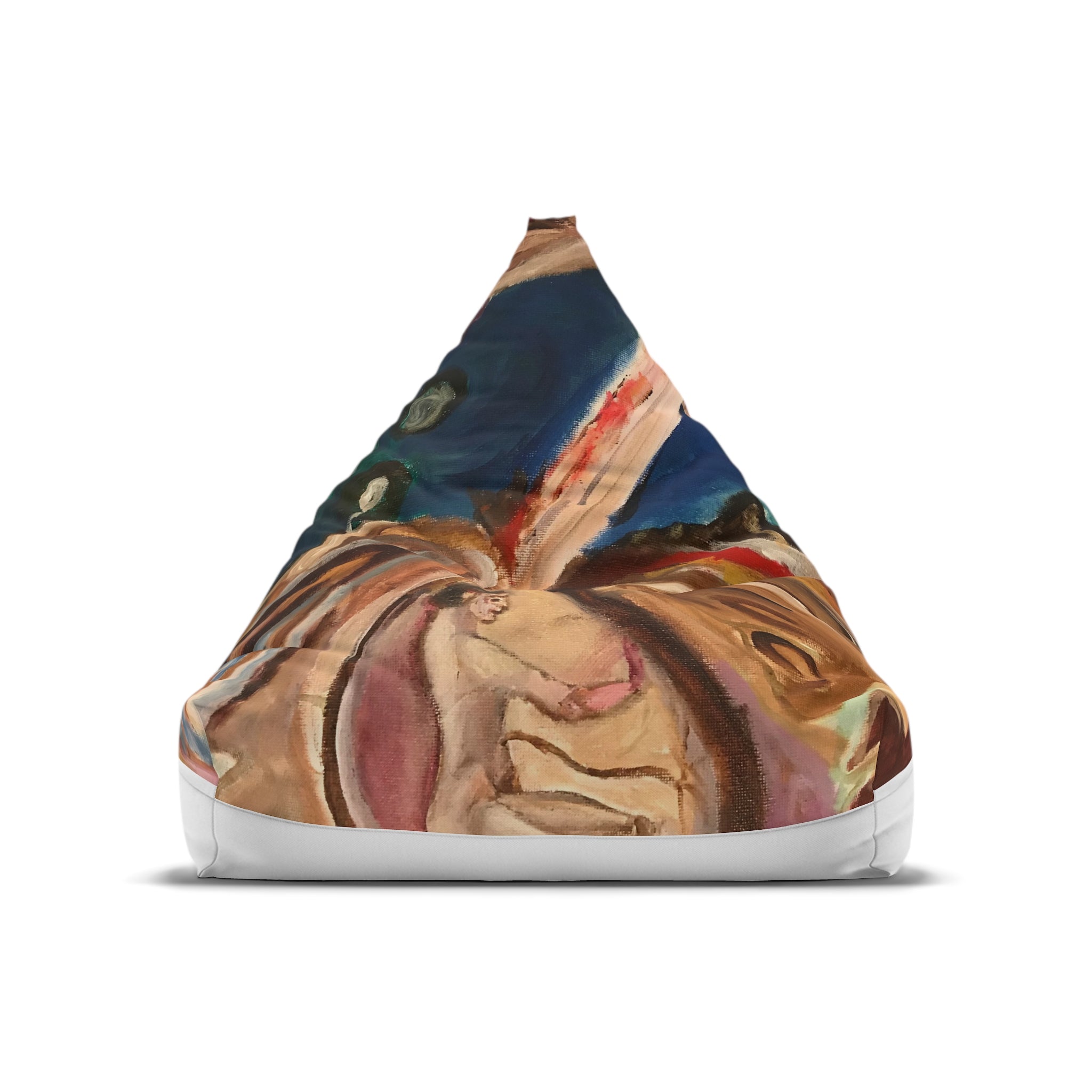 Artistic Bean Bag Chair Cover - Colorful Abstract Design for Cozy Living Spaces