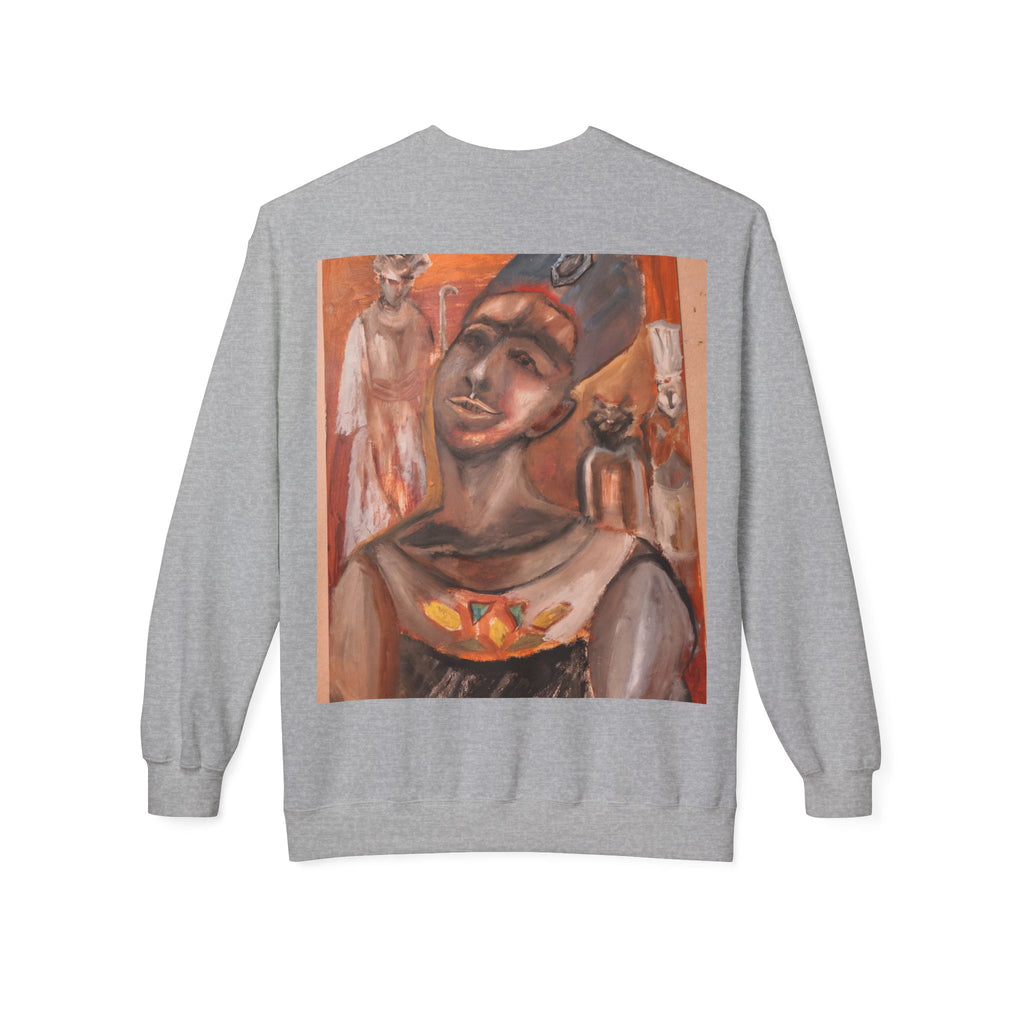 Artistic Fleece Sweatshirt with Unique Graphic Design