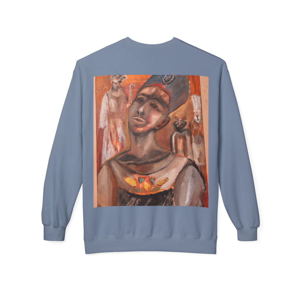 Artistic Fleece Sweatshirt with Unique Graphic Design