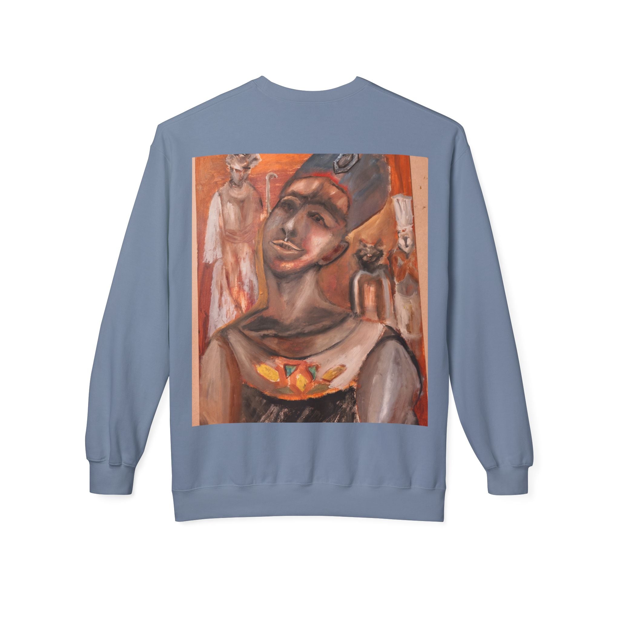 Artistic Fleece Sweatshirt with Unique Graphic Design
