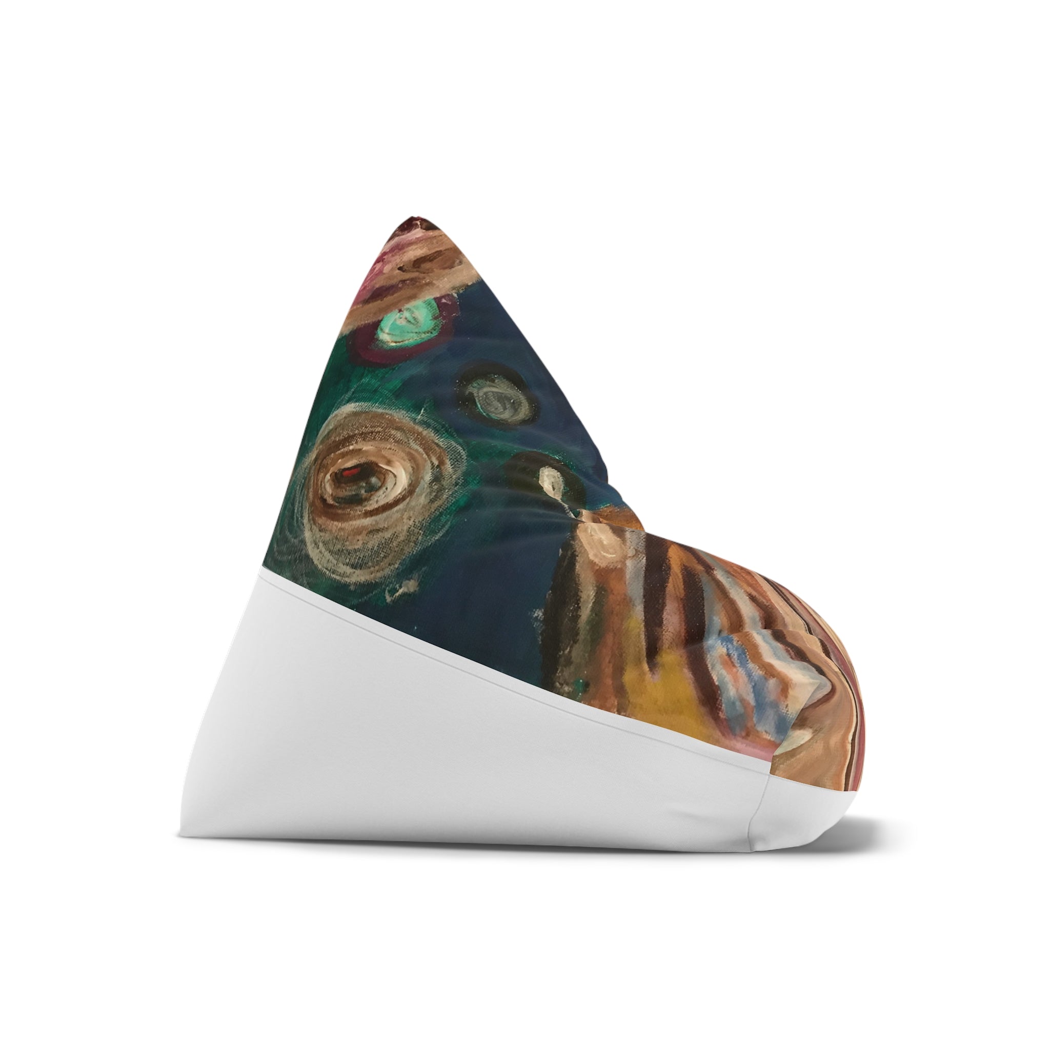 Artistic Bean Bag Chair Cover - Colorful Abstract Design for Cozy Living Spaces