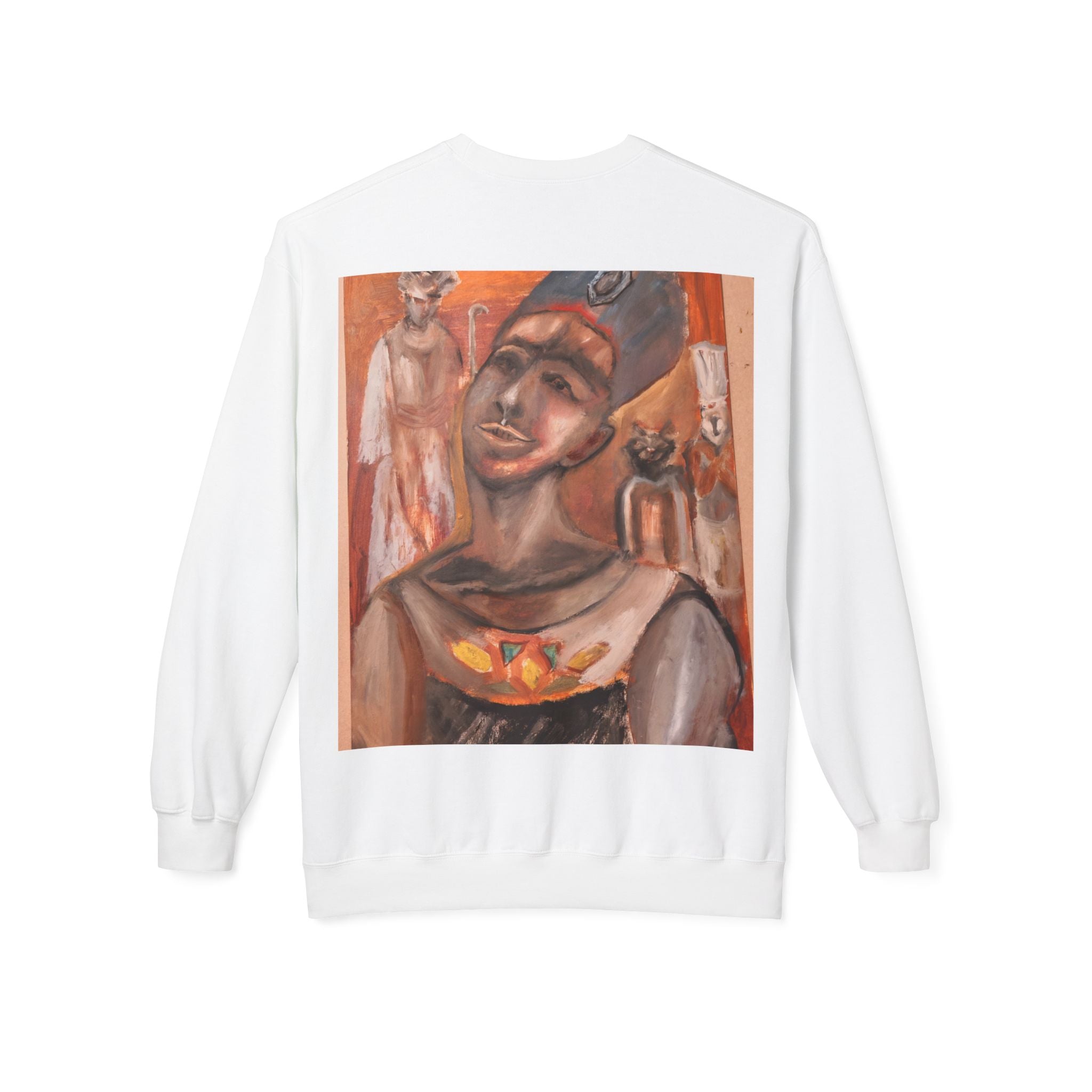 Artistic Fleece Sweatshirt with Unique Graphic Design
