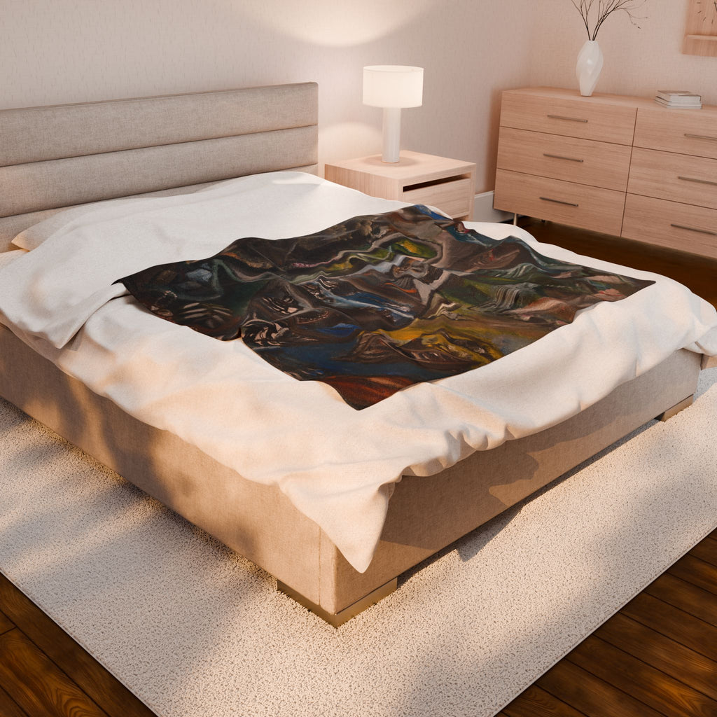 Velveteen Plush Blanket — Surreal Vessel Art Throw Blanket