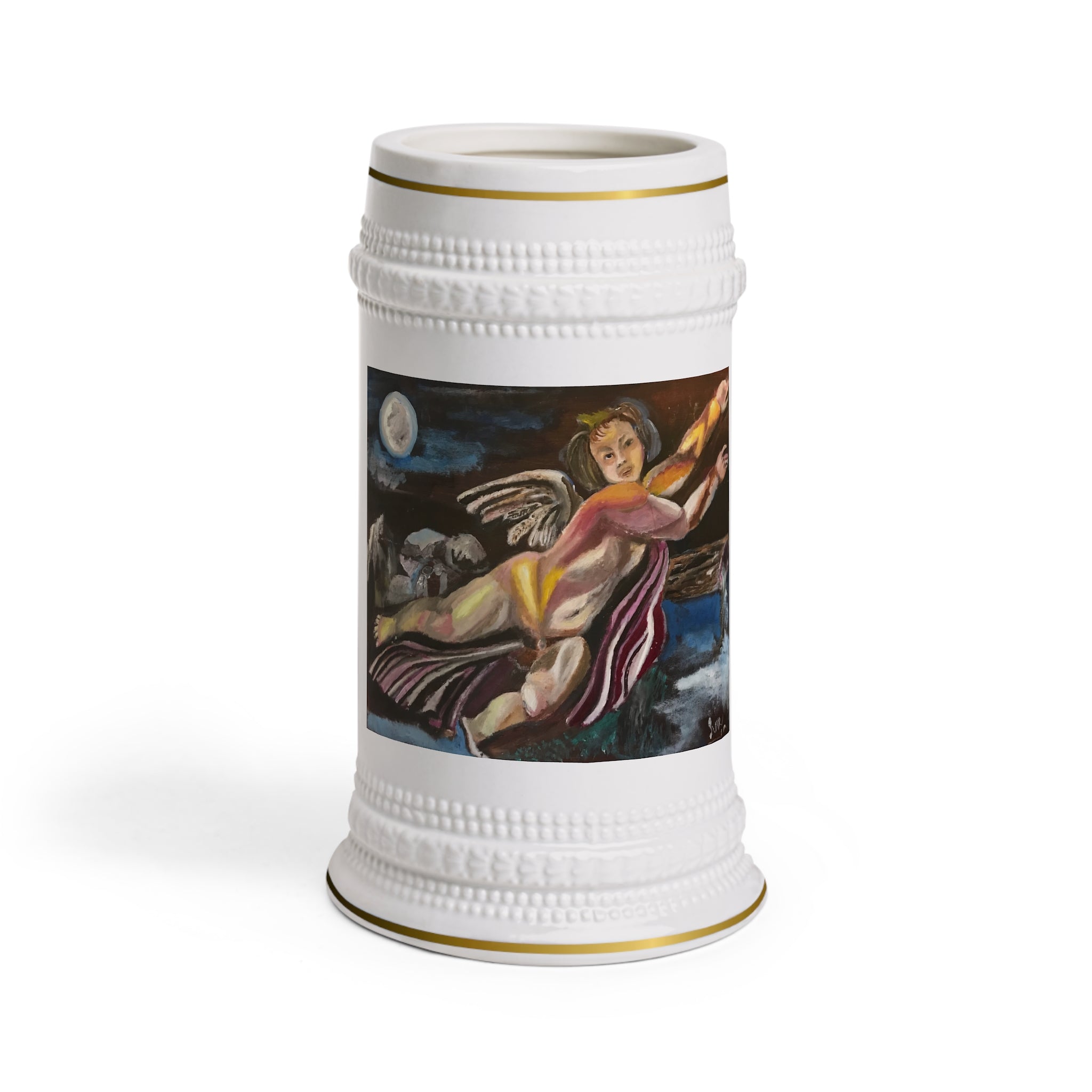 The Frolicking Angel | Original Art Beer Stein (22oz)