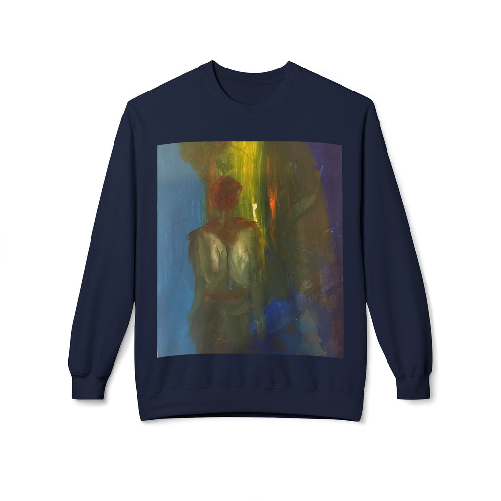 Artistic Fleece Sweatshirt with Unique Graphic Design