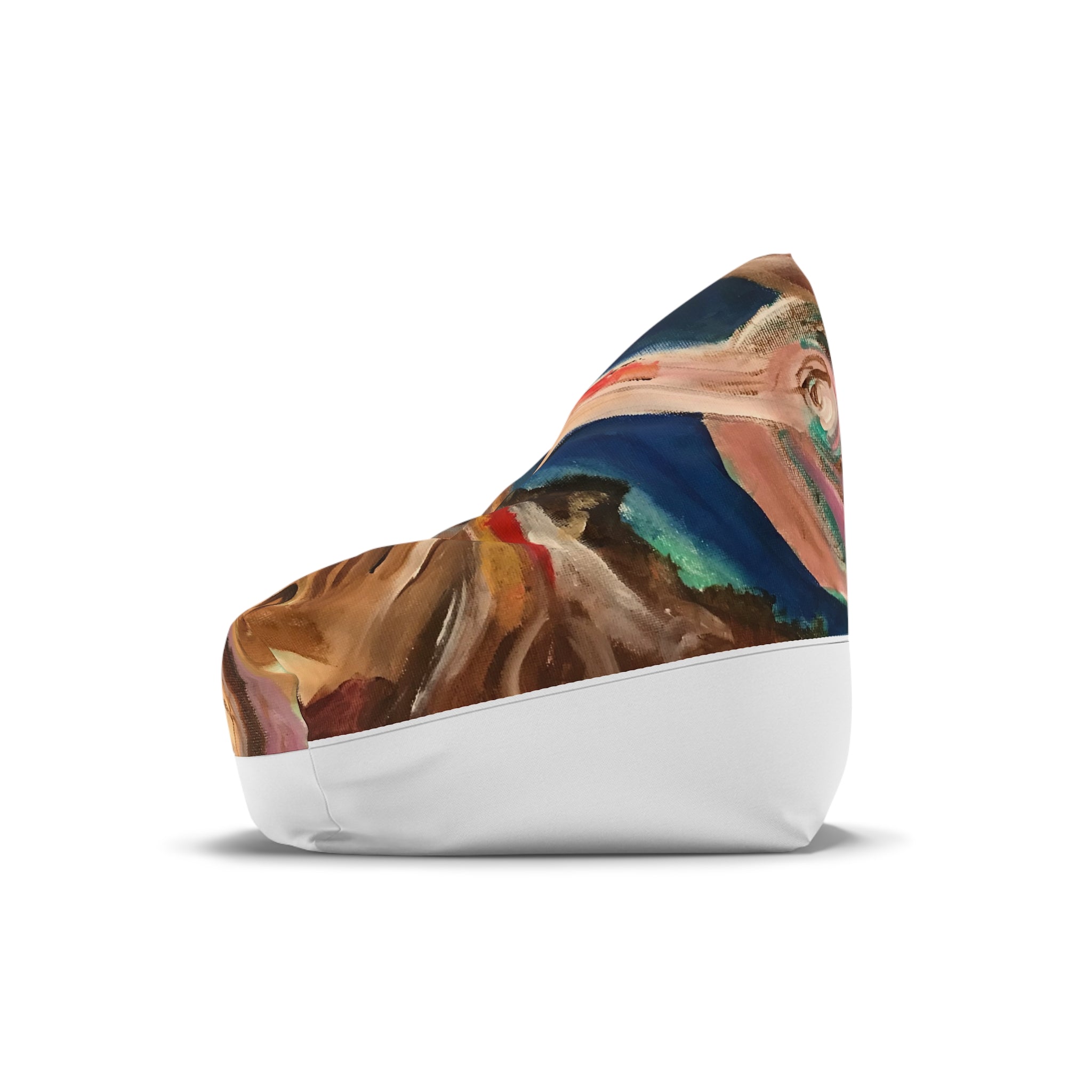 Artistic Bean Bag Chair Cover - Colorful Abstract Design for Cozy Living Spaces