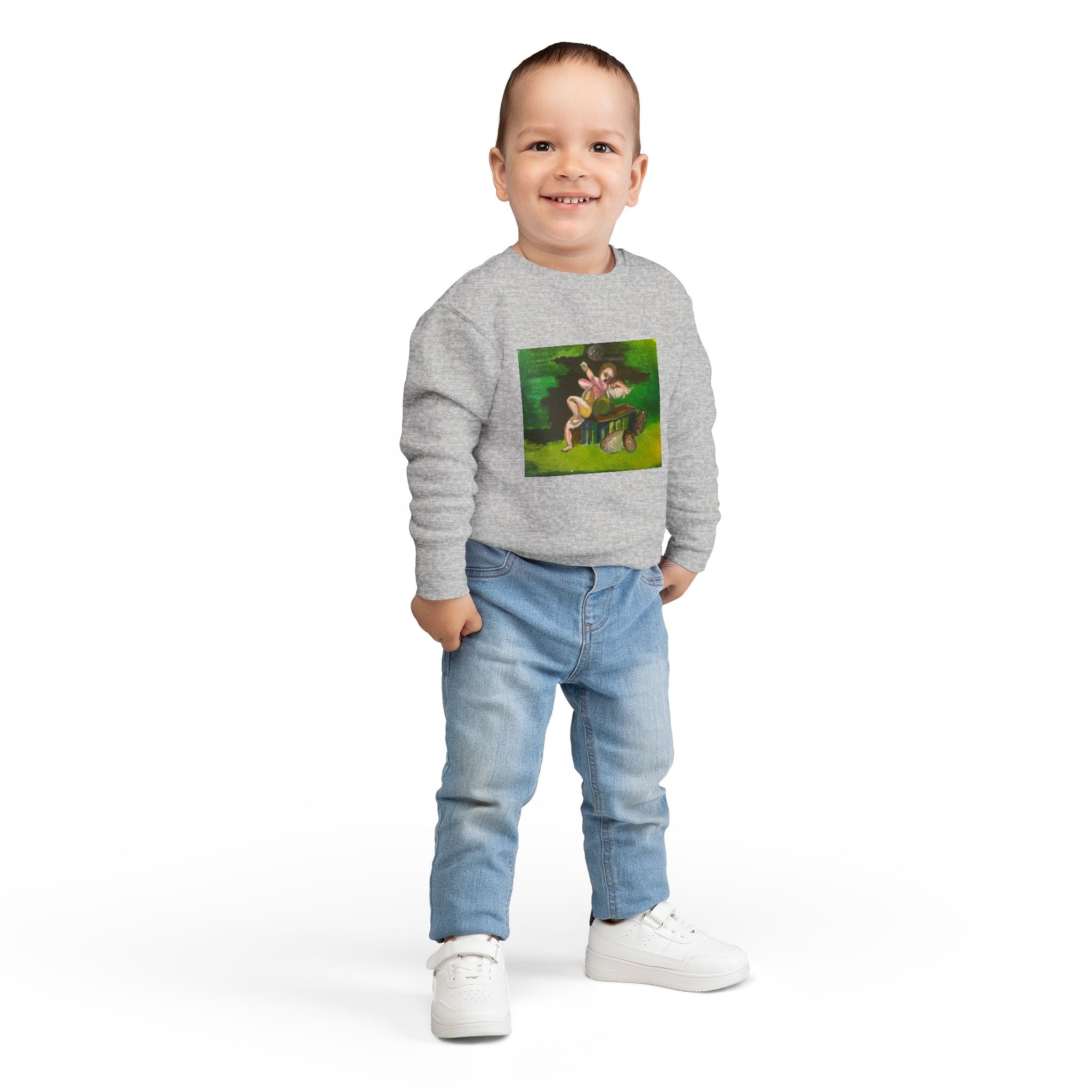 Toddler Artistic Sweatshirt - Playful & Cozy Design for Kids