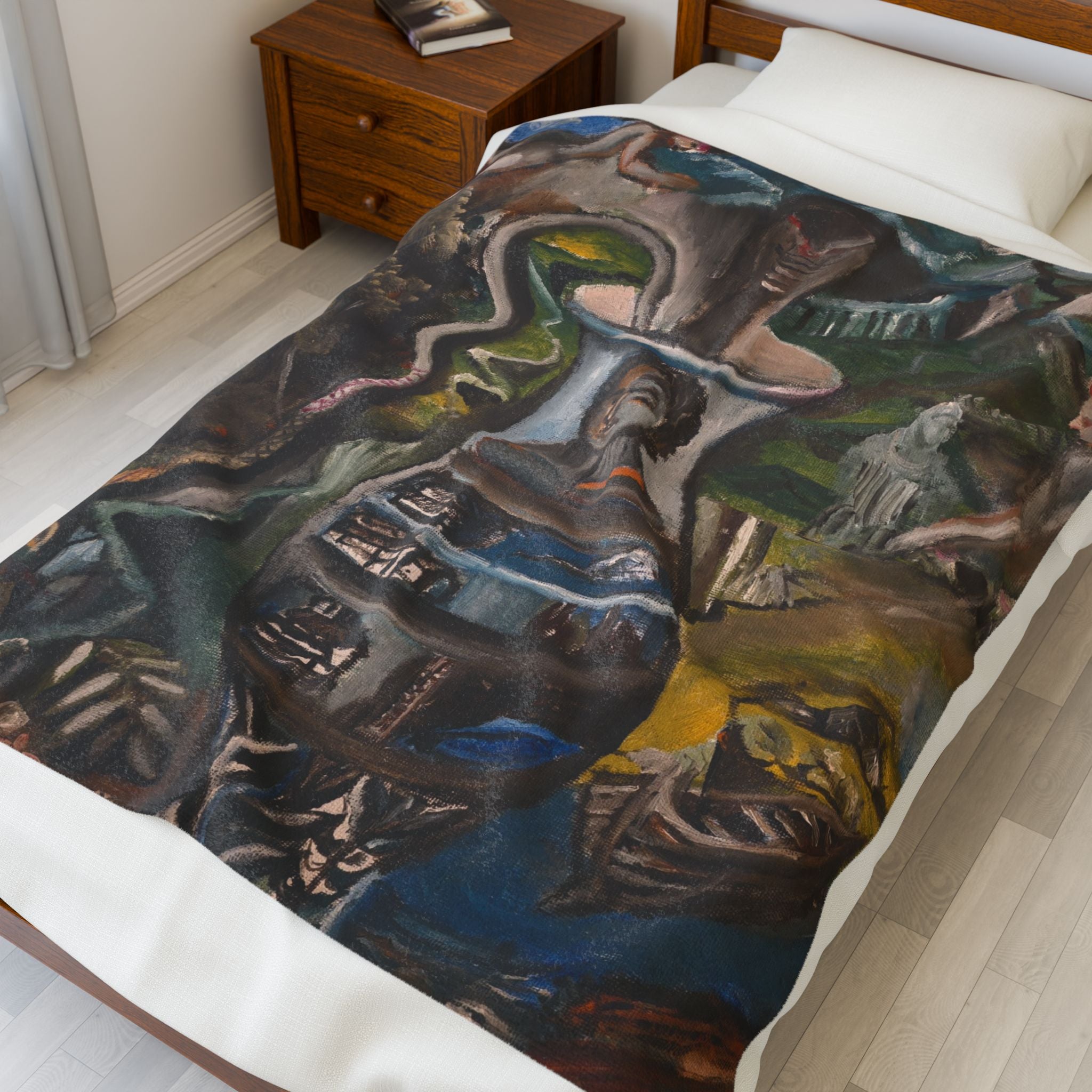 Velveteen Plush Blanket — Surreal Vessel Art Throw Blanket