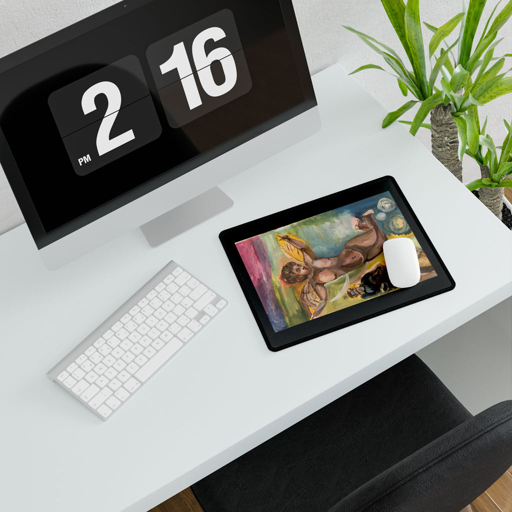 Artistic Desk Mat with Vibrant Abstract Design