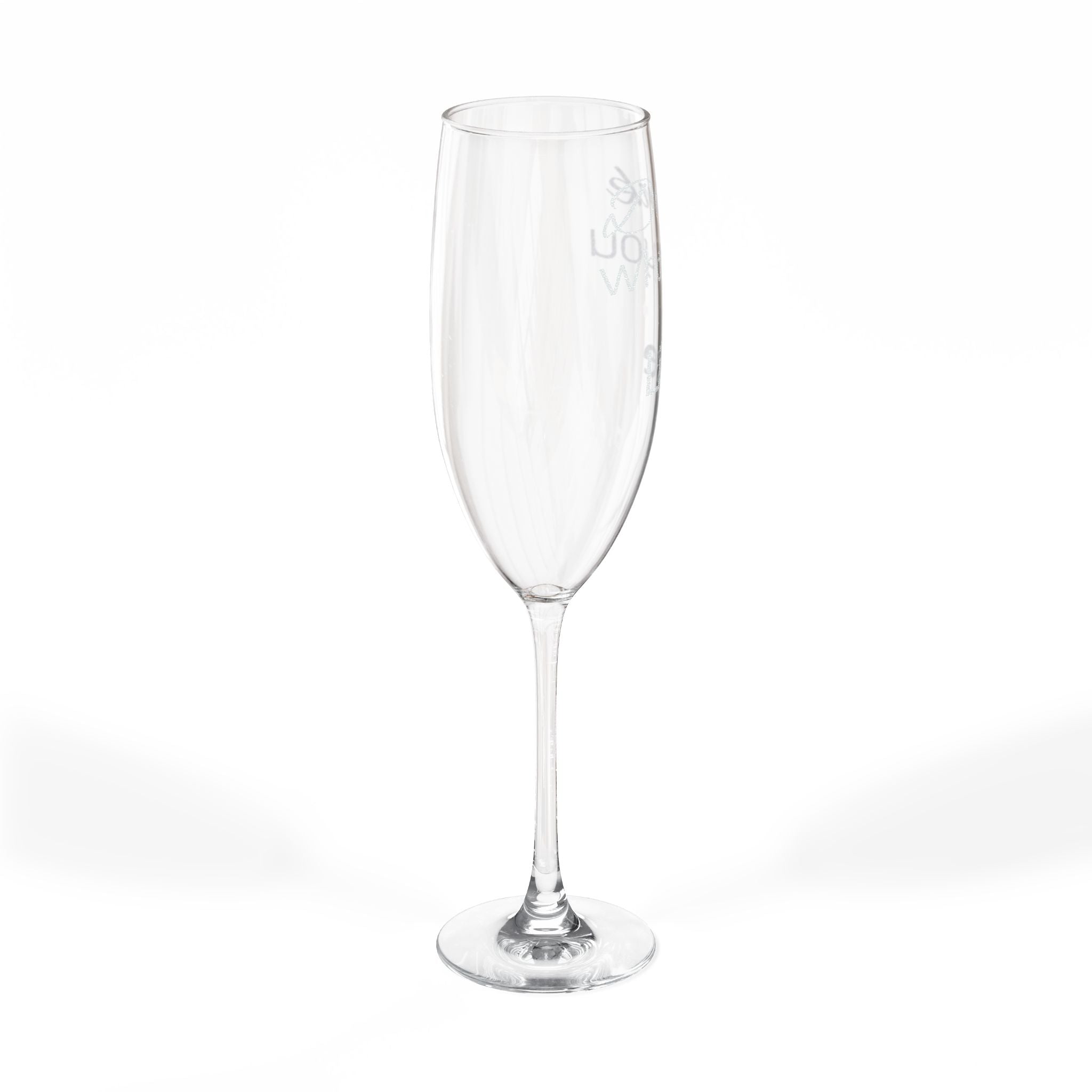 Champagne Glass — Engraved "Drink What You Like" 8 oz Flute