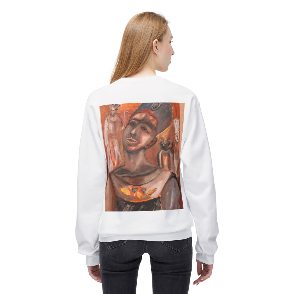 Artistic Fleece Sweatshirt with Unique Graphic Design