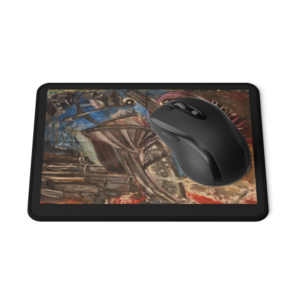 Non-Slip Gaming Mouse Pad with Artistic Warrior Design