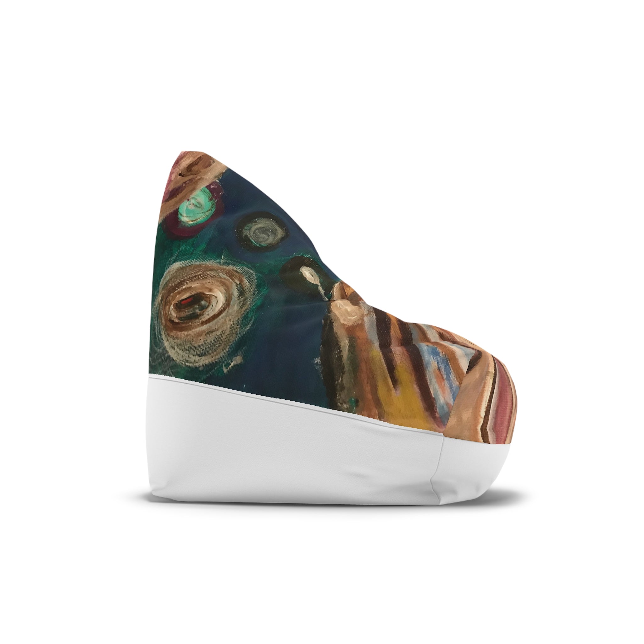 Artistic Bean Bag Chair Cover - Colorful Abstract Design for Cozy Living Spaces