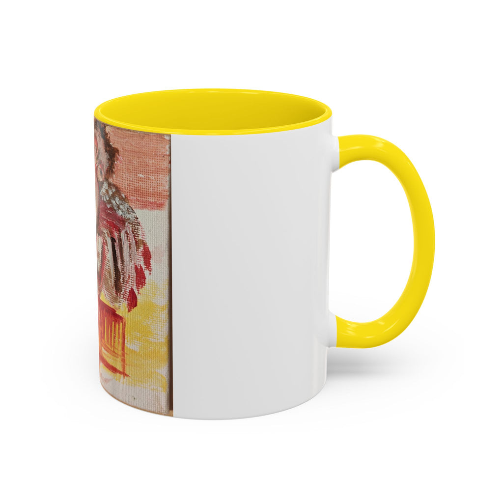 Artistic Cherub Accent Coffee Mug – Vintage Romantic Painting Design (11/15oz)