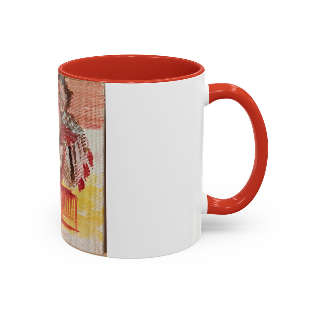 Artistic Cherub Accent Coffee Mug – Vintage Romantic Painting Design (11/15oz)