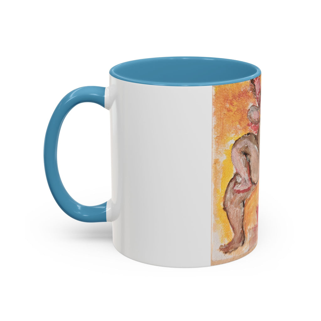 Artistic Cherub Accent Coffee Mug – Vintage Romantic Painting Design (11/15oz)