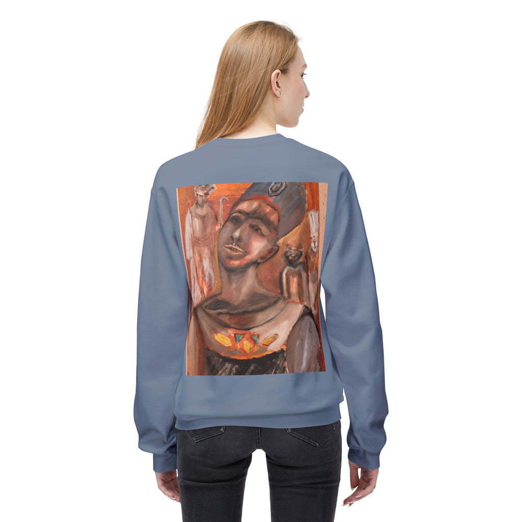 Artistic Fleece Sweatshirt with Unique Graphic Design