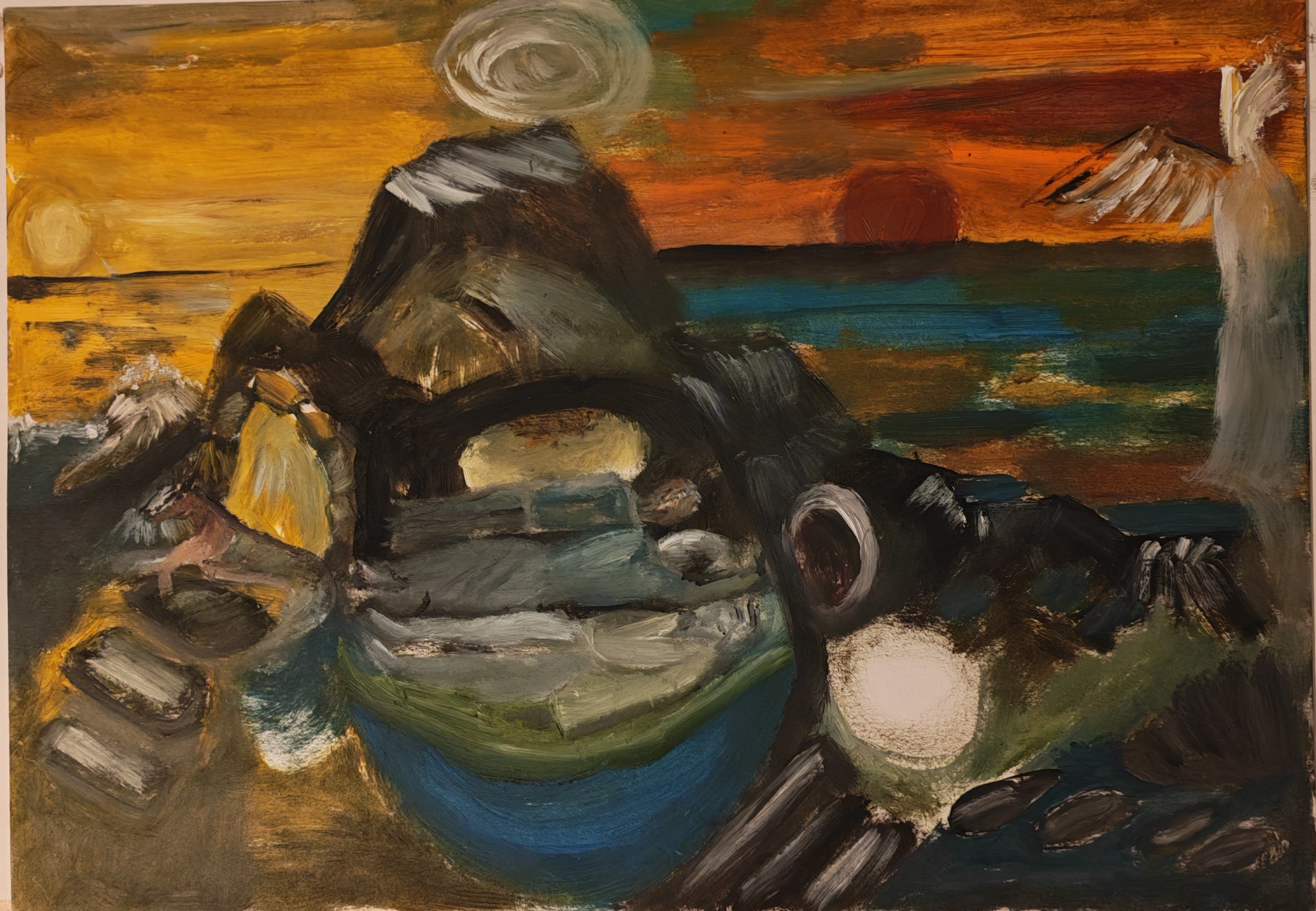 The Cave Sleepers Canvas Print - Islamic Art from Surah Al-Kahf